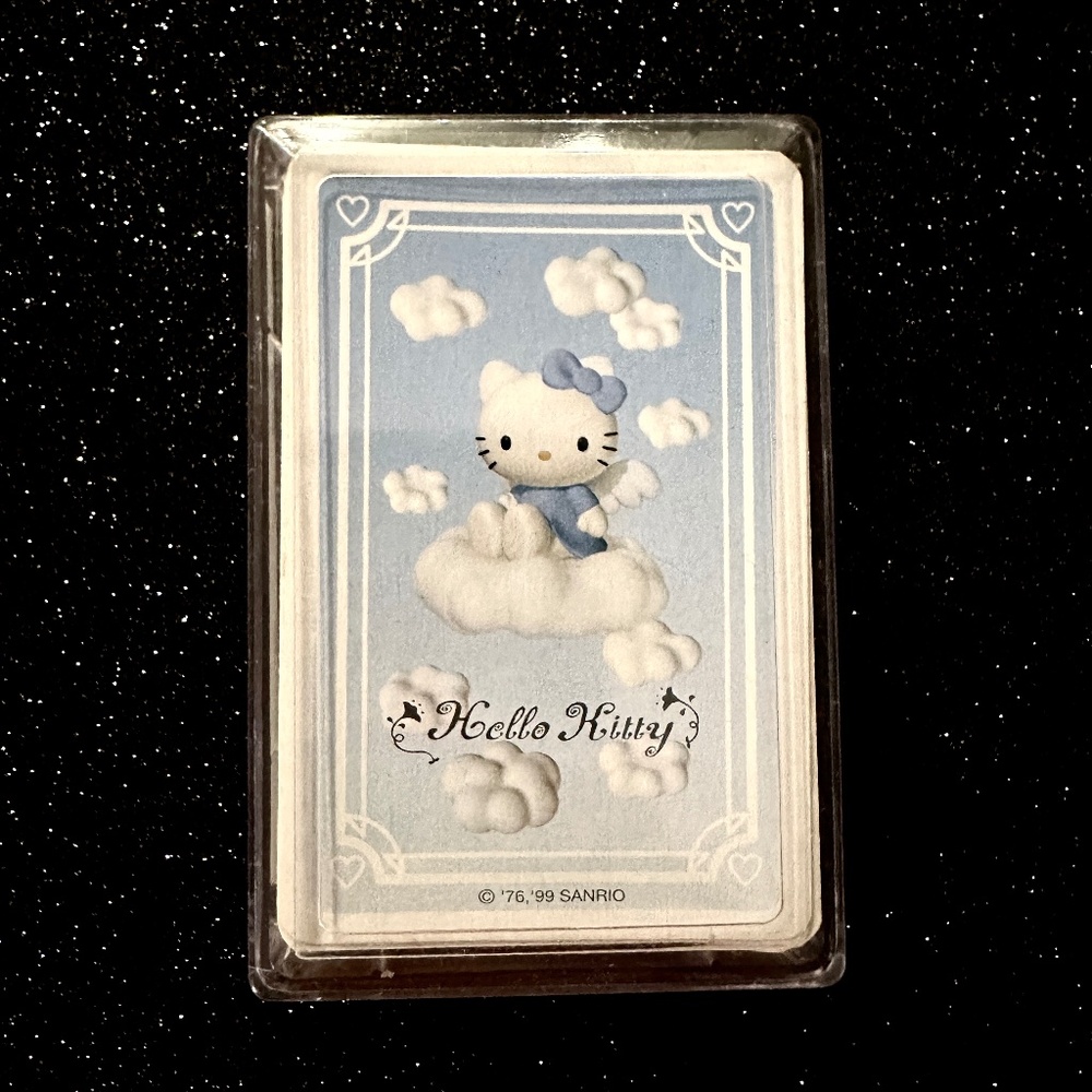 Vintage 1999 Hello Kitty Blue Angel Playing Cards Sanrio 💙